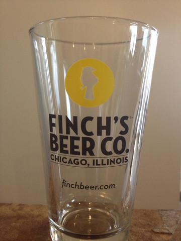 Pint Glass-Finch's Logo